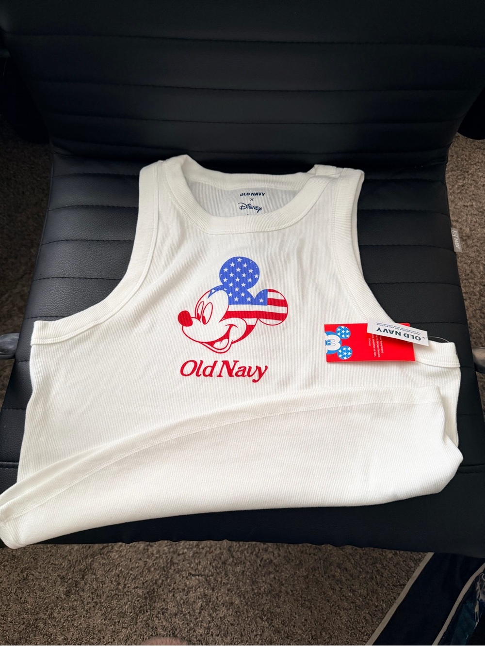 NWT Old Navy x Disney Mickey Mouse LogoGraphic Snug Tank Top - Picture 4 of 5